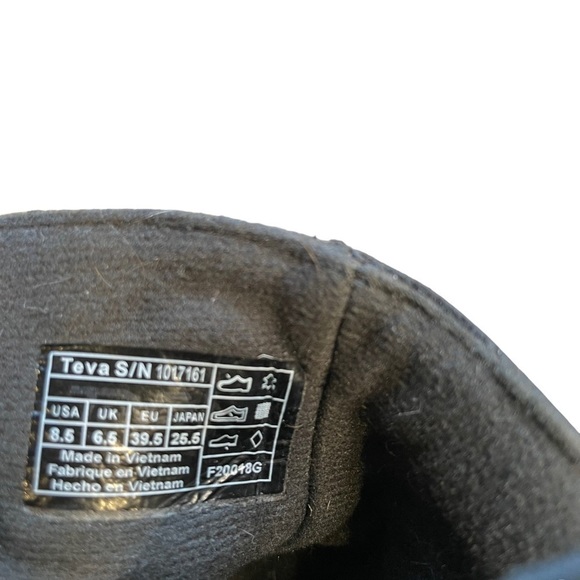 Teva Boots Womens 8.5 Foxy Ankle Bootie Black Leather Side Zip Comfort SN1017161 - Picture 6 of 9